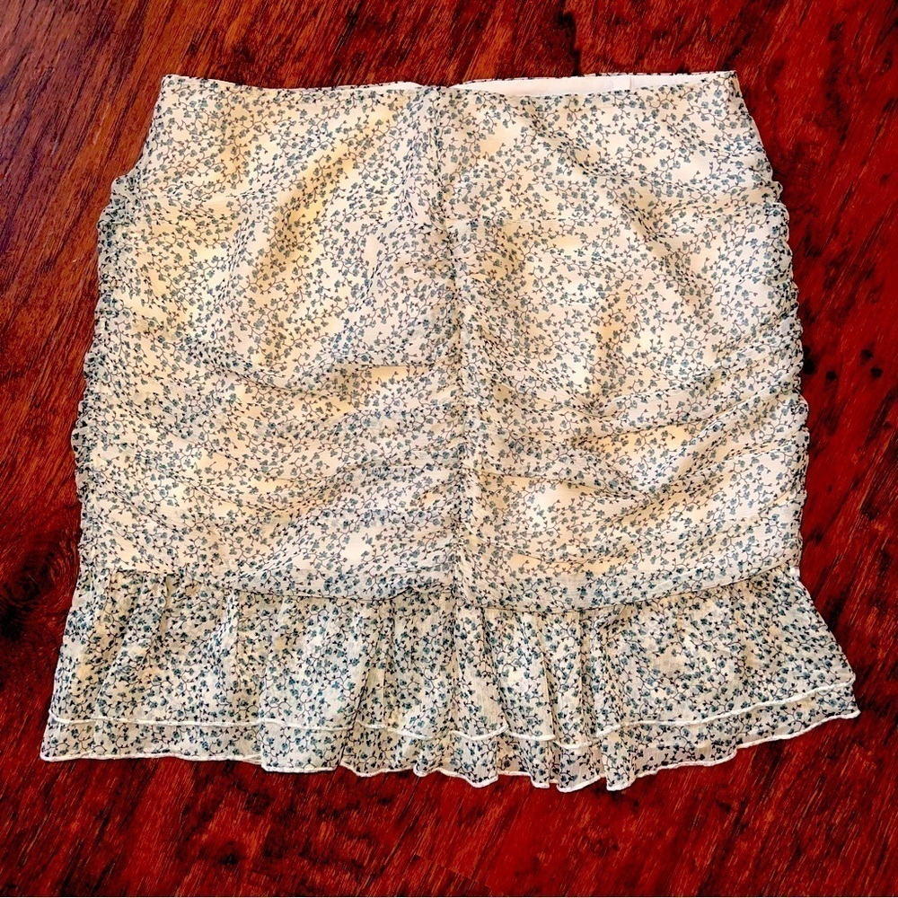 Chelsea & Violet Rouched Ruffled Boho Peasant Skirt, Women’s Juniors Size Medium